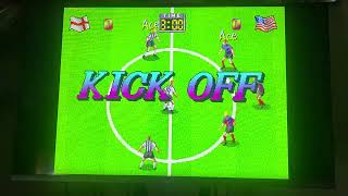 Neo geo cd sports games gameplay on the poly mega.