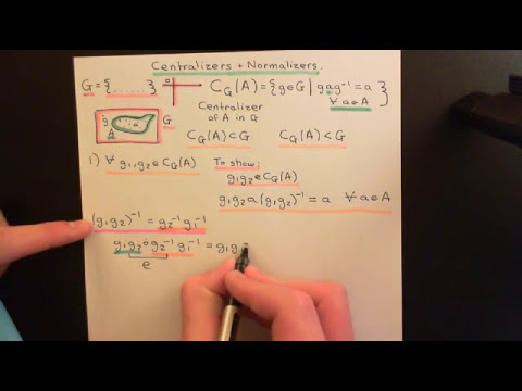 Centralizers and Normalizers Part 1