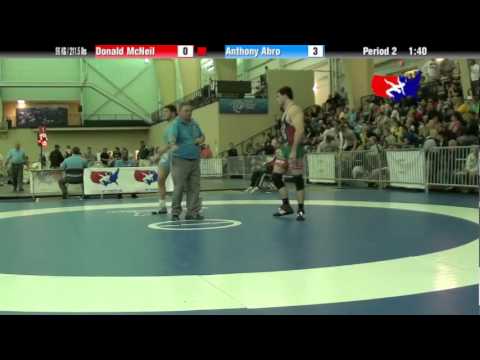 University Nat`ls FS  96 KG / 211.5 lbs: Donald McNeil vs. Anthony Abro