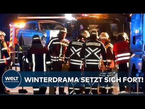 SCHNEECHAOS IN DEUTSCHLAND: Bald Minus12 Grad? Karambolagen und Blechschäden auf den Straßen