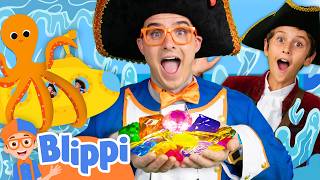 Finding all the Lost Gems in Blippi's Submarine Adventure 💎🌊