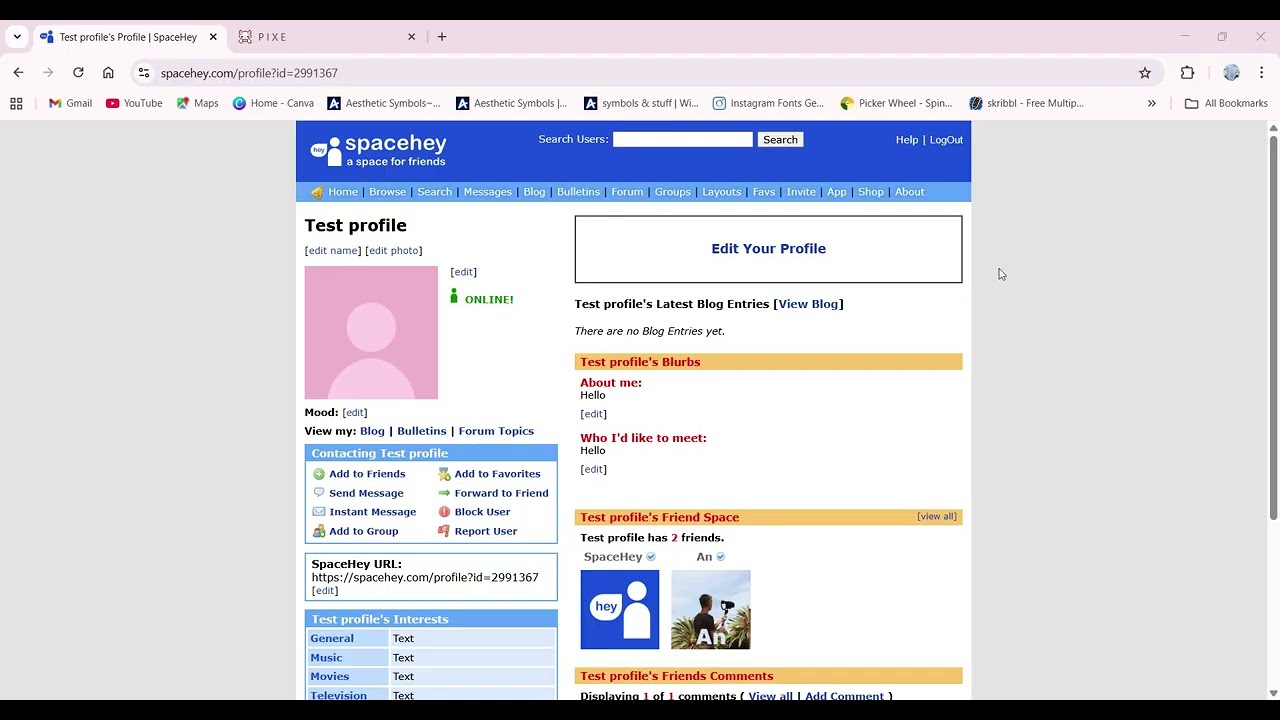 How to change the online icon on your spacehey profile!