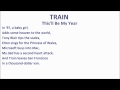Train This'll be my year with lyrics