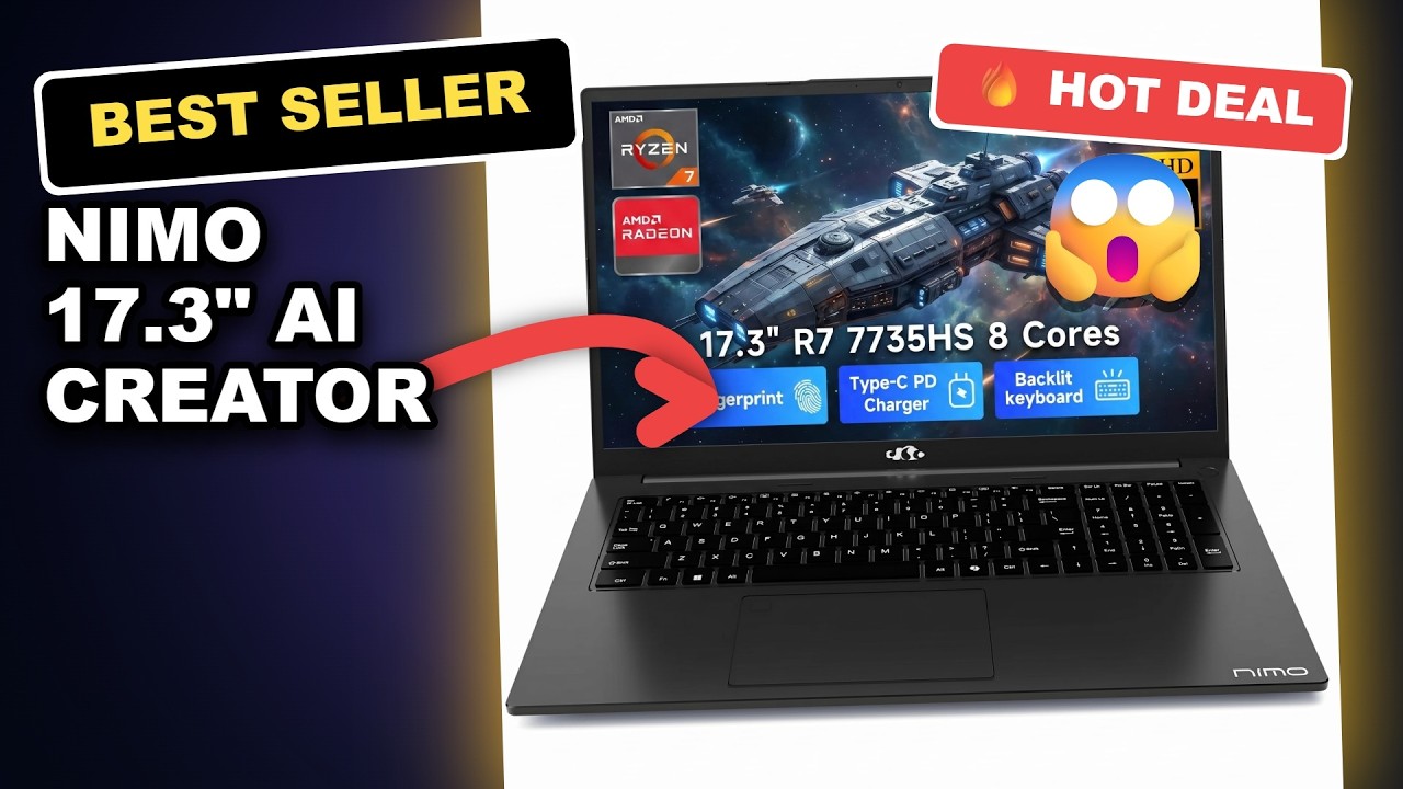 NIMO 17.3" AI Creator Laptop Tested: Beats i7-1355U for Video Editing & Multitasking