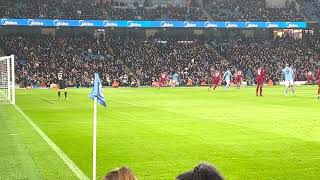 Man City vs Liverpool Match Action! Fan View from bottom row seat at Etihad Stadium 🔥