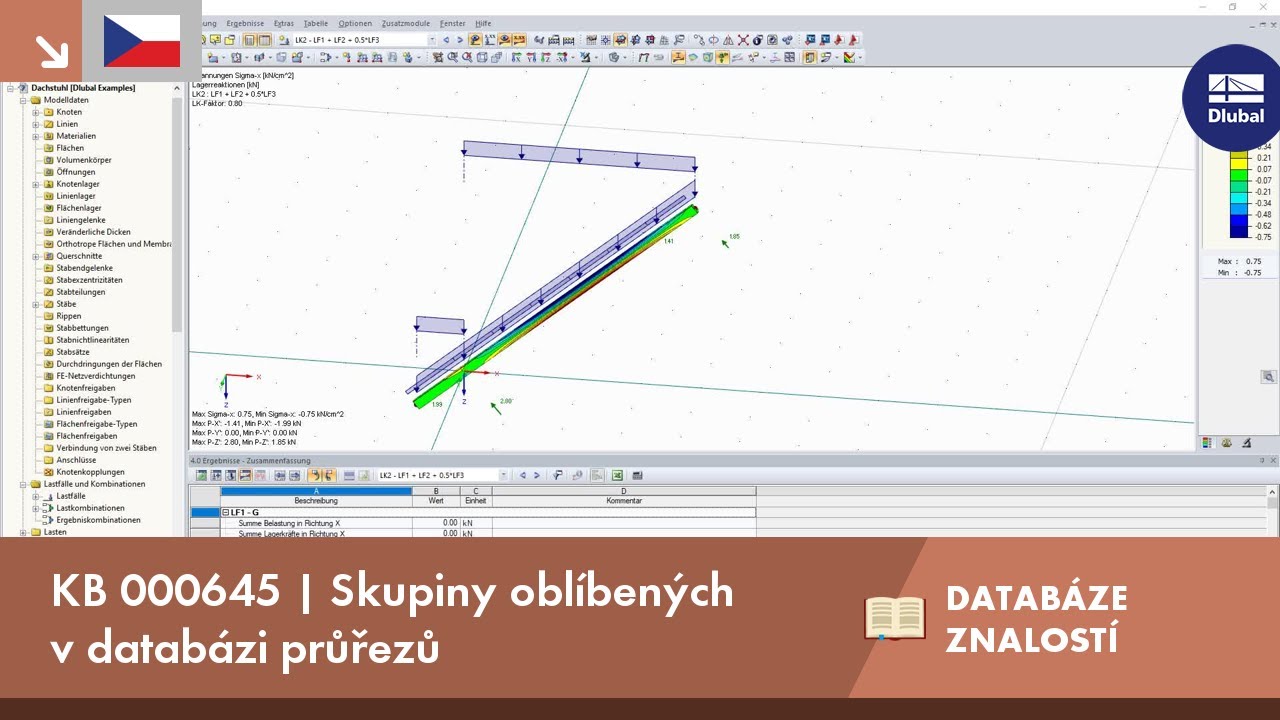 KB 000645 | Skupiny oblíbených v databázi průřezů