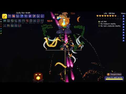 Brian's Terraria 1.3.4 (Expert), Part 22 - Pumpkin and Frost Moons