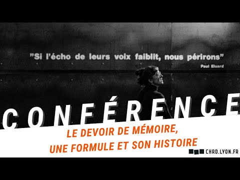 Le devoir de mémoire, une formule et son histoire