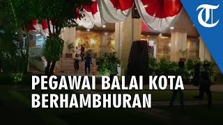 Video Detik-detik Pegawai Balai Kota DKI Jakarta Berlarian Selamatkan Diri saat Gempa Banten 7.4 SR