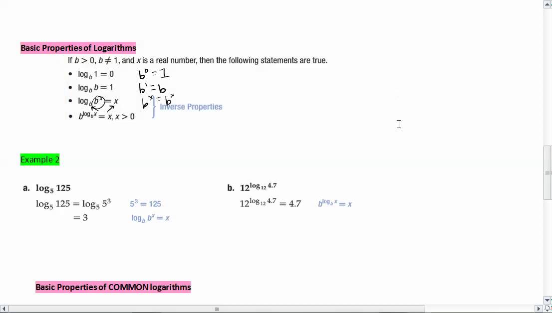 Ch.3 (3-2) Logarithmic Functions