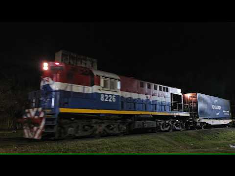 [4K] Colorido tren de contenedores de NCA con destino a Ferreyra pasando por Marcos Juárez!!!!!!