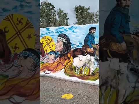 mural realizado en Paso de Indios 🖌🖌🖌#mural #creatividad #art #chubut #rubenpatagonia