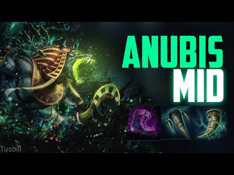 Smite: Anubis Mid Lane Build and Gameplay - [Ranked Conquest] - (Season 7)
