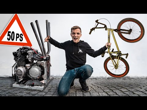 Wir haben einen 50 PS MOTOR an ein BMX geschraubt!