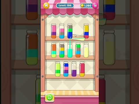 Water sort Puzzle level 186 (play on Facebook)