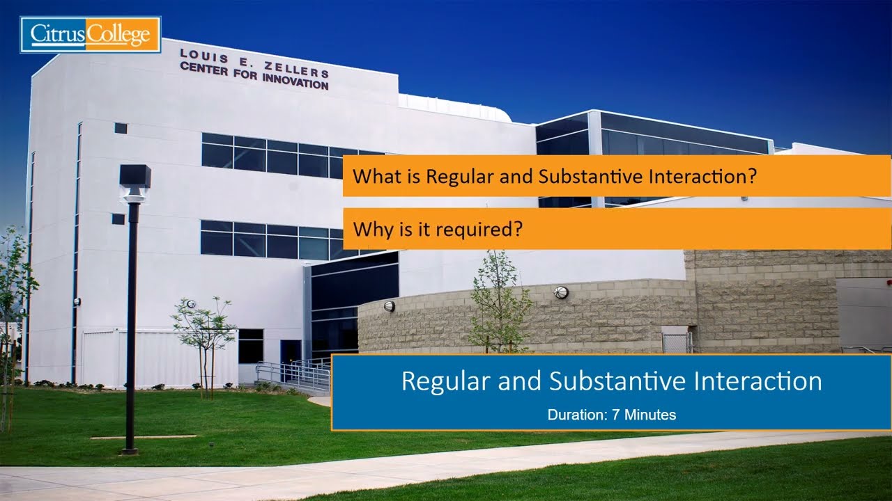 Regular and Substantive Interaction (RSI) Compliance