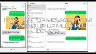 Stop Reciving Messages On Multiple IOS Apple Devices