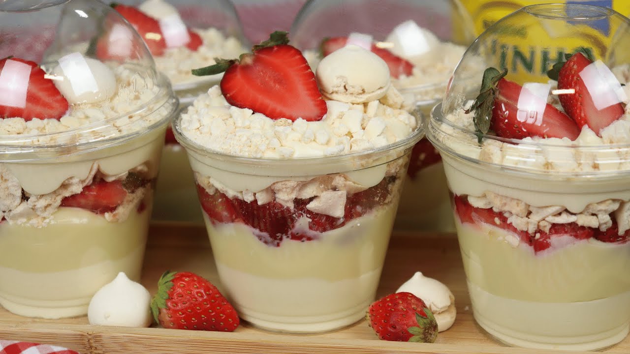 COPO DA FELICIDADE NINHO DUPLO COM MORANGO E SUSPIRO | Letícia Sweet Cake