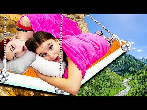 500€ Wer länger im HÖCHSTEN BETT der Welt bleibt 😰🛌 (Challenge) - Celina