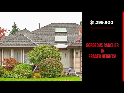 Just $1,299,900 - Fabulous Rancher Style Home For Sale in Fraser Heights! Surrey BC