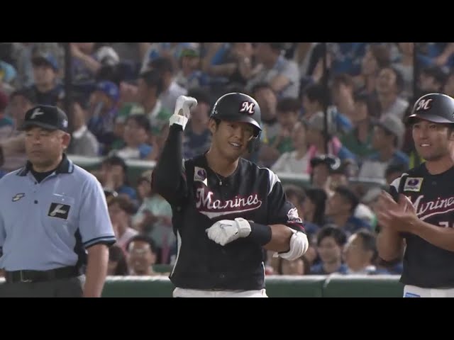 【9回表】マリーンズ・中村 終盤に繋いだチャンスで勝ち越しタイムリー!! 2019/8/13 F-M
