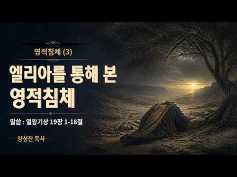 [금요성경강좌] 영적 침체 (3) 엘리야를 통해 본 영적침체 (열왕기상 19장 1-18절) , 양성찬 목사 영상 썸네일