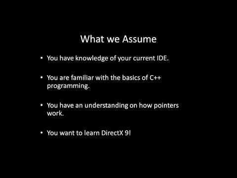 Intro To DirectX 9 Graphics pt 1: Intro
