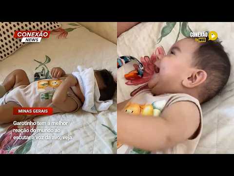 Vídeo: Garotinho tem a melhor reação do mundo ao escutar a voz da avó; veja.