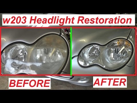 How to make your Headlights Shiny like New. Tried on Mercedes w203 c180 c230 c200 c240 c270 c320
