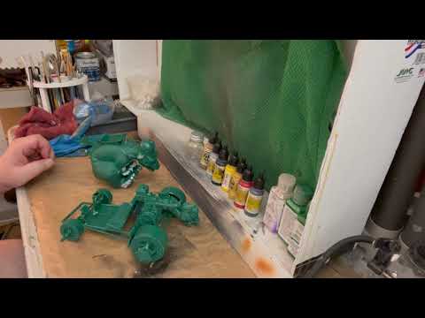 Join me in painting Godzillas go cart !