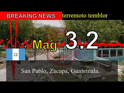 😱🚨Última hora: Sismo de magnitud 3.2 sacude San Pablo, Zacapa, Guatemala.