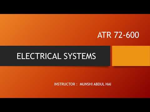 ATR 72-600 Electrical Systems Part - I