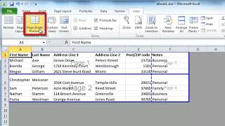 Excel : Remove Page Breaks