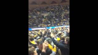 West Virginia students sing Country Roads after upsetting Kansas