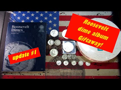 Roosevelt Dime album silver Giftaway! update #1 - #coincollecting #silver #dimes
