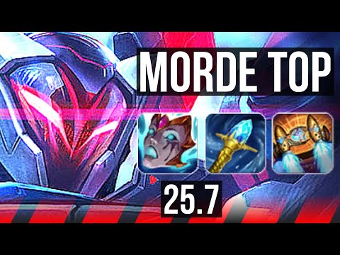 MORDEKAISER vs DR. MUNDO (TOP) | 8 solo kills, 800+ games | KR Master | 25.7