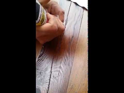 Reclaimed Wood Table Top Crack and Ding Repairs