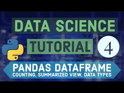Data Science for Beginners with Python 4 Pandas dataframe Counting Summarized view Data Types