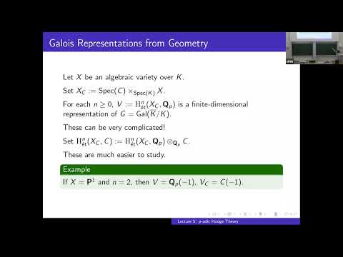 Jacob Lurie: A Riemann-Hilbert Correspondence in p-adic Geometry Part 5