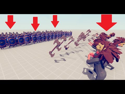 10 Axe Throwers VS 100 Shield Units | TABS - Totally Accurate Battle Simulator