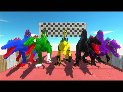 Superman vs Dark Spinosaurus Superheroes Dc Marvel Speed Race Championship Dinosaur - ARBS