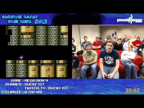 Mega Man 4 - Speed Run in 0:43:09 by Duckfist live for Awesome Games Done Quick 2013 [Wii VC]