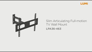 Slim Articulating Full-Motion TV Wall Mount | LPA36-463 | LUMI