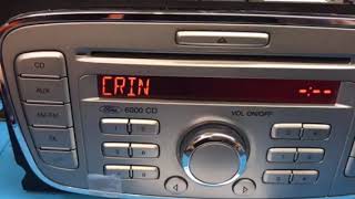 Ford 6000 CD Radio code instructions