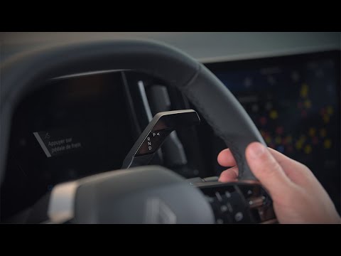o volante, as patilhas e a alavanca e-shifter - Espace full hybrid E-Tech - Renault
