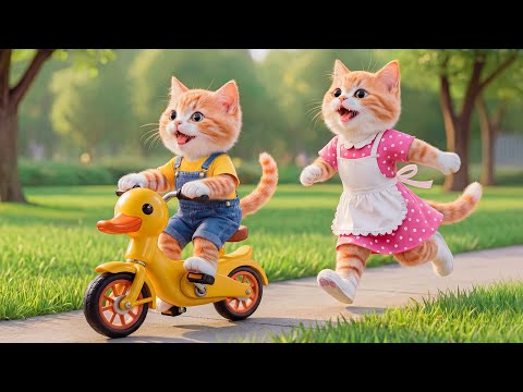 🚲✨ Ginger Kitten Watches Friends Ride… Mama Cat Builds His Dream Bike with Her Own Hands 💖🐱