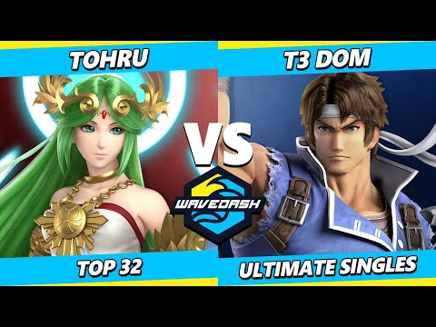 Wavedash 2023 - Tohru (Palutena) Vs. T3 DOM (Richter) Smash Ultimate - SSBU