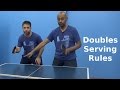 Doubles Serving Rules Table Tennis PingSkills