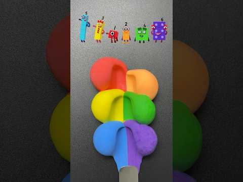 Number 1 to 6, Guess the mixed color #satisfying #colormixing #sharkzhan #numberblocks