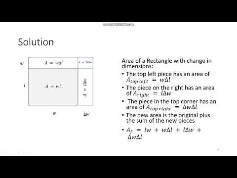 Change in the Area of a Rectangle - Product Rule - Calculus
